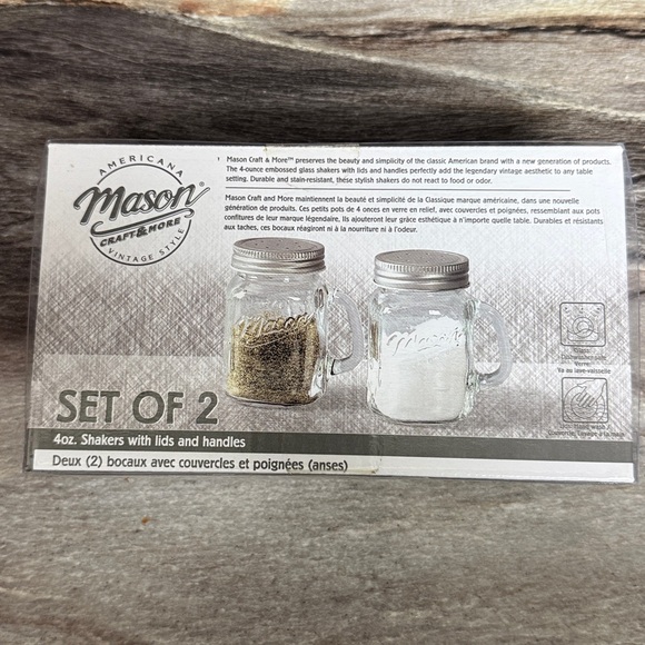 NEW MASON JAR SALT N PEPPER SHAKERS - Picture 3 of 3